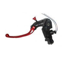 EMBRAYAGE MAITRE CYLINDRE READY TO BRAKE ALU CNC 16X16 LEVIER REPLIABLE - Couleur : ROUGE, Type : Court