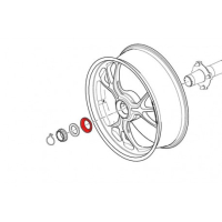 Rondelle conique pour écrou de roue arrière Ducati - Couleur : ROUGE