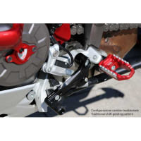 KIT LEVIER DE VITESSE ET DE FREIN CNC RACING DUCATI MULTISTRADA - Couleur : ROUGE
