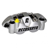 ETRIER MONOBLOC GAUCHE FORGE ENTRAXE 108 - Couleur : anodisé anthracite, Version : plaquettes standard