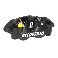 ETRIER MONOBLOC GAUCHE FORGE ENTRAXE 108 - Couleur : anodisé anthracite, Version : plaquettes ZXC