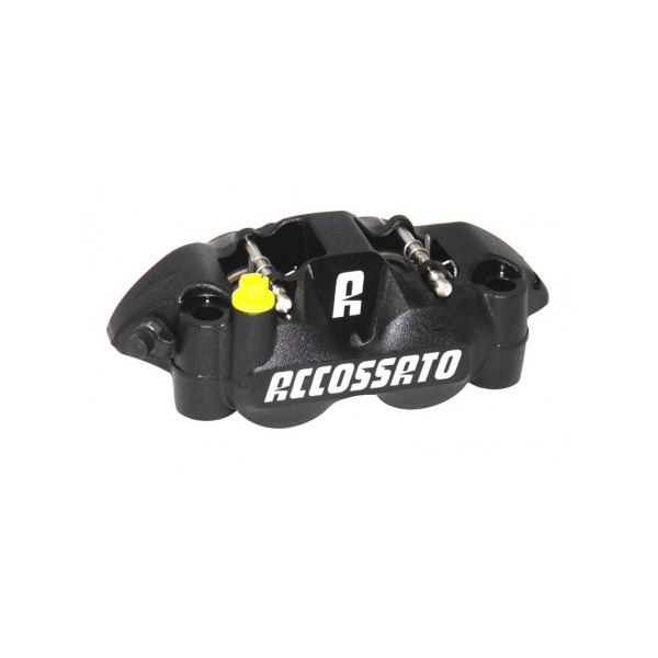 ETRIER MONOBLOC GAUCHE FORGE ENTRAXE 108 - Couleur : anodisé anthracite, Version : plaquettes ZXC
