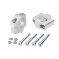 Paire rehausseurs de guidon 25mm pour guidon 22mm - Couleur : argent