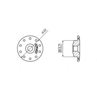 Bouchon universel cadre-fourche-carénage Ø 13,5 mm - Couleur : ROUGE