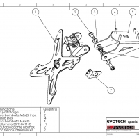 KAWASAKI Z1000/SX SUPPORT DE PLAQUE REGLABLE