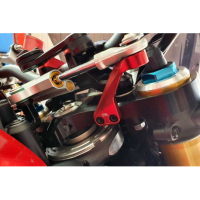 SUPPORT AMORTISSEUR DE DIRECTION DUCATI SF V4 - Couleur : ROUGE