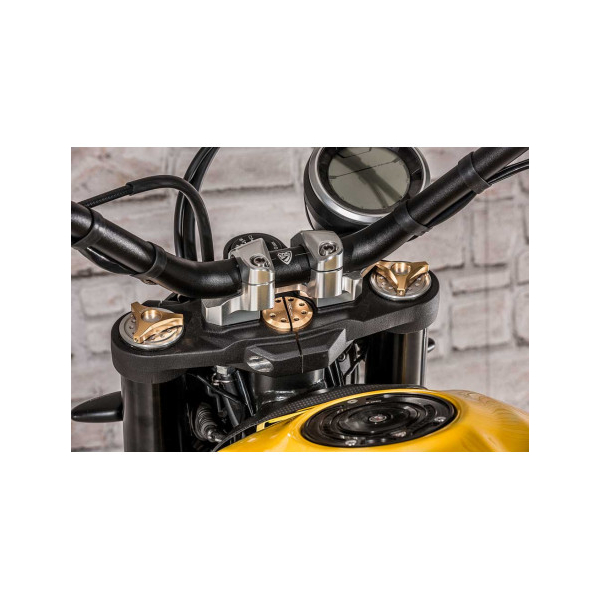 RISER COMPLET AVEC SUPPORT COMPTEUR DUCATI SCRAMBLER - Couleur : NOIR