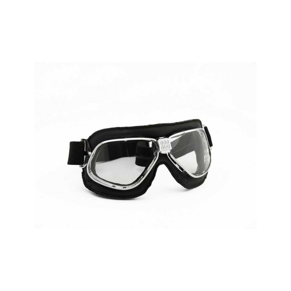 LUNETTES NANNINI CRUISER - Chrome poli - Cuir marron