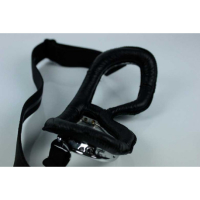 LUNETTES NANNINI CRUISER - Couleur : Chrome poli - Cuir noir - Surpiqûres orange, Couleur verre : ECRAN Gris antibuée