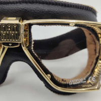 LUNETTES NANNINI CUSTOM - Couleur : Chrome poli - Cuir noir, Couleur verre : ECRAN Clair antibuée