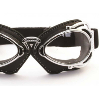 LUNETTES NANNINI HOT ROD - Couleur : Marron - Cuir marron - Surpiqûres marron, Couleur verre : ECRAN Clair antibuée