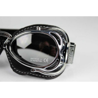 LUNETTES NANNINI HOT ROD - Couleur : Marron - Cuir marron - Surpiqûres marron, Couleur verre : ECRAN Clair antibuée