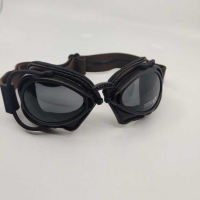 LUNETTES NANNINI HOT ROD - Couleur : Marron - Cuir marron - Surpiqûres marron, Couleur verre : ECRAN Clair antibuée