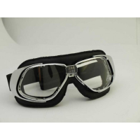 LUNETTES NANNINI RIDER - Couleur : Chrome poli - Cuir noir, Couleur verre : ECRAN Miroir argenté 
