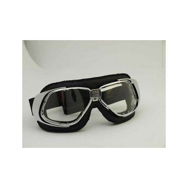 LUNETTES NANNINI RIDER - Couleur : Chrome poli - Cuir marron, Couleur verre : ECRAN Clair antibuée