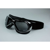 LUNETTES NANNINI RIDER - Couleur : Chrome poli - Cuir marron, Couleur verre : ECRAN Clair antibuée