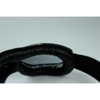 LUNETTES NANNINI RIDER - Chrome poli - Cuir noir - Surpiqûres orange