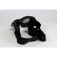 LUNETTES NANNINI STREETFIGHTER - Couleur : Chrome poli - Cuir noir, Couleur verre : ECRAN Miroir argenté