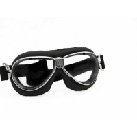 LUNETTES NANNINI TT - Couleur : Chrome poli - Cuir noir, Couleur verre : ECRAN Jaune