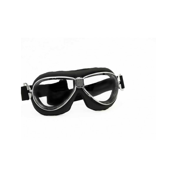 LUNETTES NANNINI TT - Couleur : Chrome poli - Cuir marron, Couleur verre : ECRAN Jaune