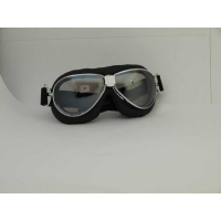 LUNETTES NANNINI TT - Couleur : Chrome poli - Cuir marron, Couleur verre : ECRAN Jaune