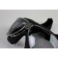 LUNETTES NANNINI TT - Couleur : Chrome poli - Cuir marron, Couleur verre : ECRAN Jaune