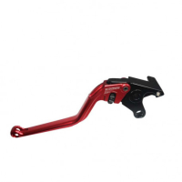 Levier d'embrayage fixe Accossato pour motos, en Aluminium CNC - Couleur : ROUGE, Type : Court