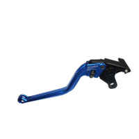 Levier d'embrayage fixe Accossato pour motos, en Aluminium CNC - Couleur : BLEU, Type : Long