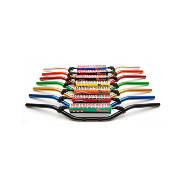 Guidon Offroad Accossato Diamètre 28,5 mm - Couleur : ROUGE, Couleur rouleau : BLEU