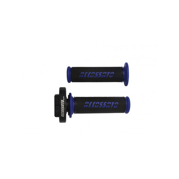 Tirage rapide simple cable, livré sans câble CU002 et poignées GR006 - Couleur entourage alu : BLEU