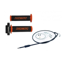 Tirage rapide simple cable, livré avec câble universel et poignées GR006 - Couleur entourage alu : ORANGE