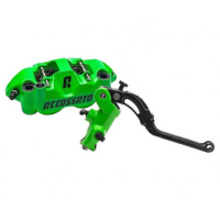Kit maître cylindre de frein peint 19X18 CY042 + paires d'étrier de frein avec p - Couleur : VERT FLUO