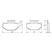 Plaquette De Frein avant (ou arrière suivant modèle) Accossato AGPA114 (dimensio - Type : STANDARD 