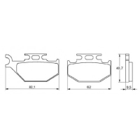 Plaquette De Frein avant (ou arrière suivant modèle) Accossato AGPA115 (dimensio - Type : TYPE ORIGINE 