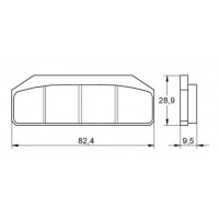 Plaquette De Frein avant (ou arrière suivant modèle) Accossato AGPA137 (dimensio 