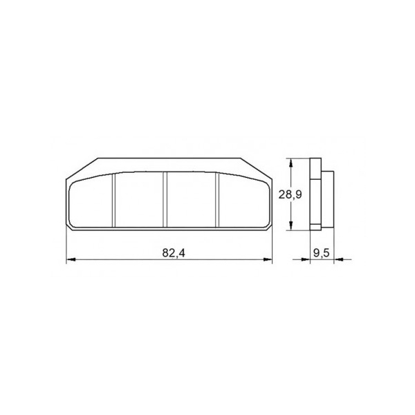 Plaquette De Frein avant (ou arrière suivant modèle) Accossato AGPA137 (dimensio