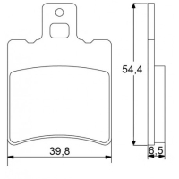 Plaquette De Frein avant (ou arrière suivant modèle) Accossato AGPA14 (dimension 
