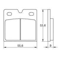Plaquette De Frein avant (ou arrière suivant modèle) Accossato AGPA141 (dimensio - Type : TYPE ORIGINE 