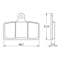 Plaquette De Frein avant (ou arrière suivant modèle) Accossato AGPA142 (dimensio - Type : STANDARD 