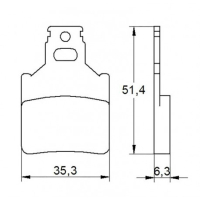 Plaquette De Frein avant (ou arrière suivant modèle) Accossato AGPA151 (dimensio 