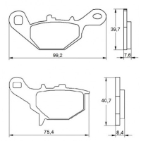 Plaquette De Frein avant (ou arrière suivant modèle) Accossato AGPA154 (dimensio 