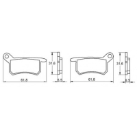 Plaquette De Frein avant (ou arrière suivant modèle) Accossato AGPA157 (dimensio - Type : TYPE ORIGINE 