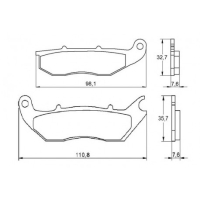Plaquette De Frein avant (ou arrière suivant modèle) Accossato AGPA160 (dimensio 