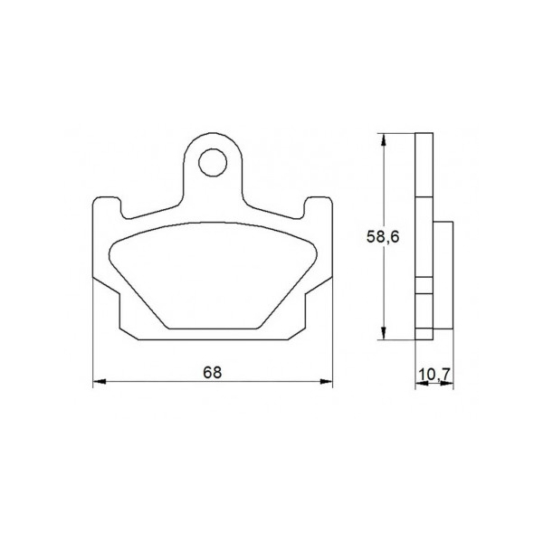 Plaquette De Frein avant (ou arrière suivant modèle) Accossato AGPA176 (dimensio