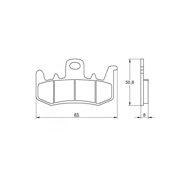 Plaquette De Frein avant (ou arrière suivant modèle) Accossato AGPA177 (dimensio