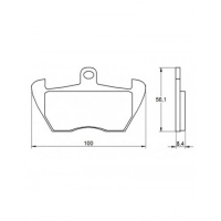Plaquette De Frein avant (ou arrière suivant modèle) Accossato AGPA178 (dimensio - Type : ROUTE / PISTE