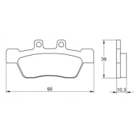 Plaquette De Frein avant (ou arrière suivant modèle) Accossato AGPA183 (dimensio 