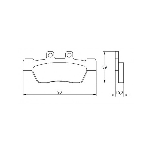 Plaquette De Frein avant (ou arrière suivant modèle) Accossato AGPA183 (dimensio