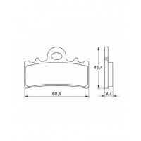 Plaquette De Frein avant (ou arrière suivant modèle) Accossato AGPA184 (dimensio - Type : STANDARD