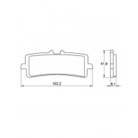 Plaquette De Frein avant (ou arrière suivant modèle) Accossato AGPA186 (dimensio - Type : RACING